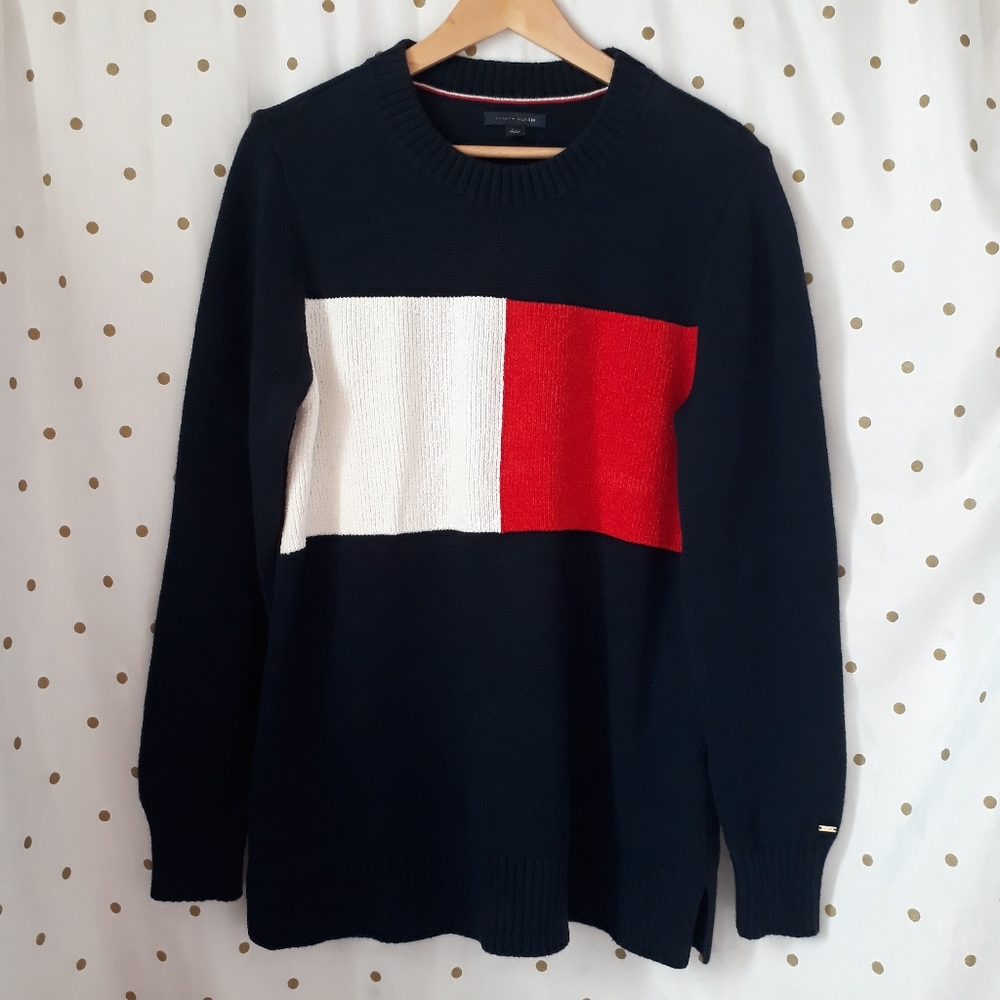 🇫🇷Tommy Hilfiger Sweater w Chenille Logo